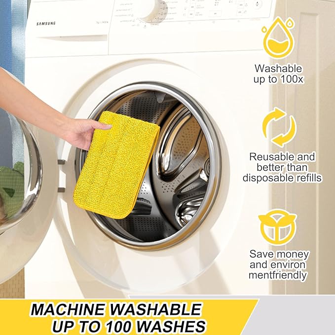 16.5 inch Reusable Mop Pads Microfiber Spray Mop Replacement Heads