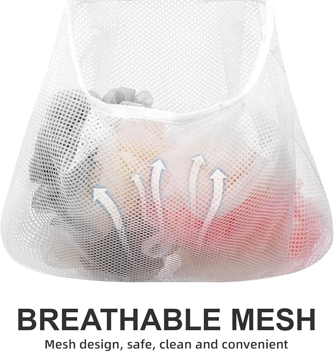 Mesh Storage Hanging Bag with Swiveling Hook