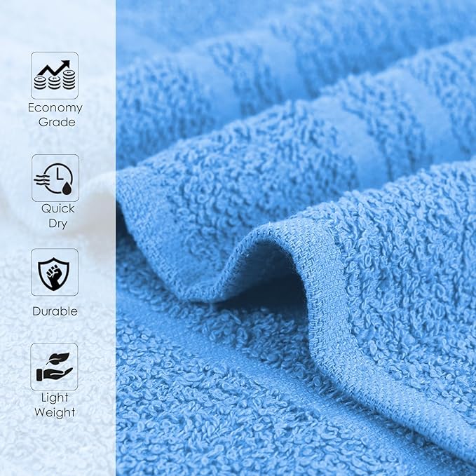 Hand Towels Light Blue Economy Salon Towels