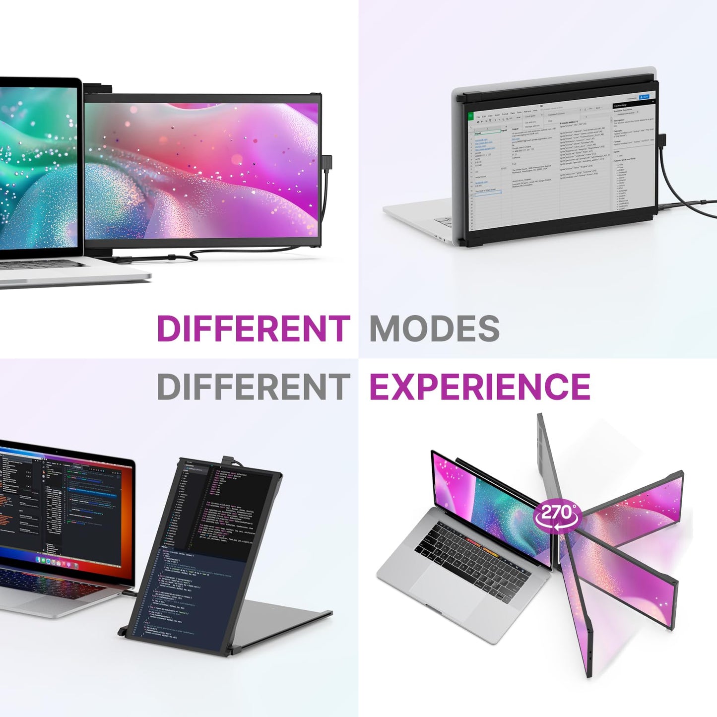 Duex Lite New Mobile Pixels Portable Monitor (2025 Upgraded), 12.5" Full HD IPS Laptop Screen Extender, USB C/HDMI Powered Plug and Play,Windows/Mac/Android/Switch Compatible (Jadeite Green)