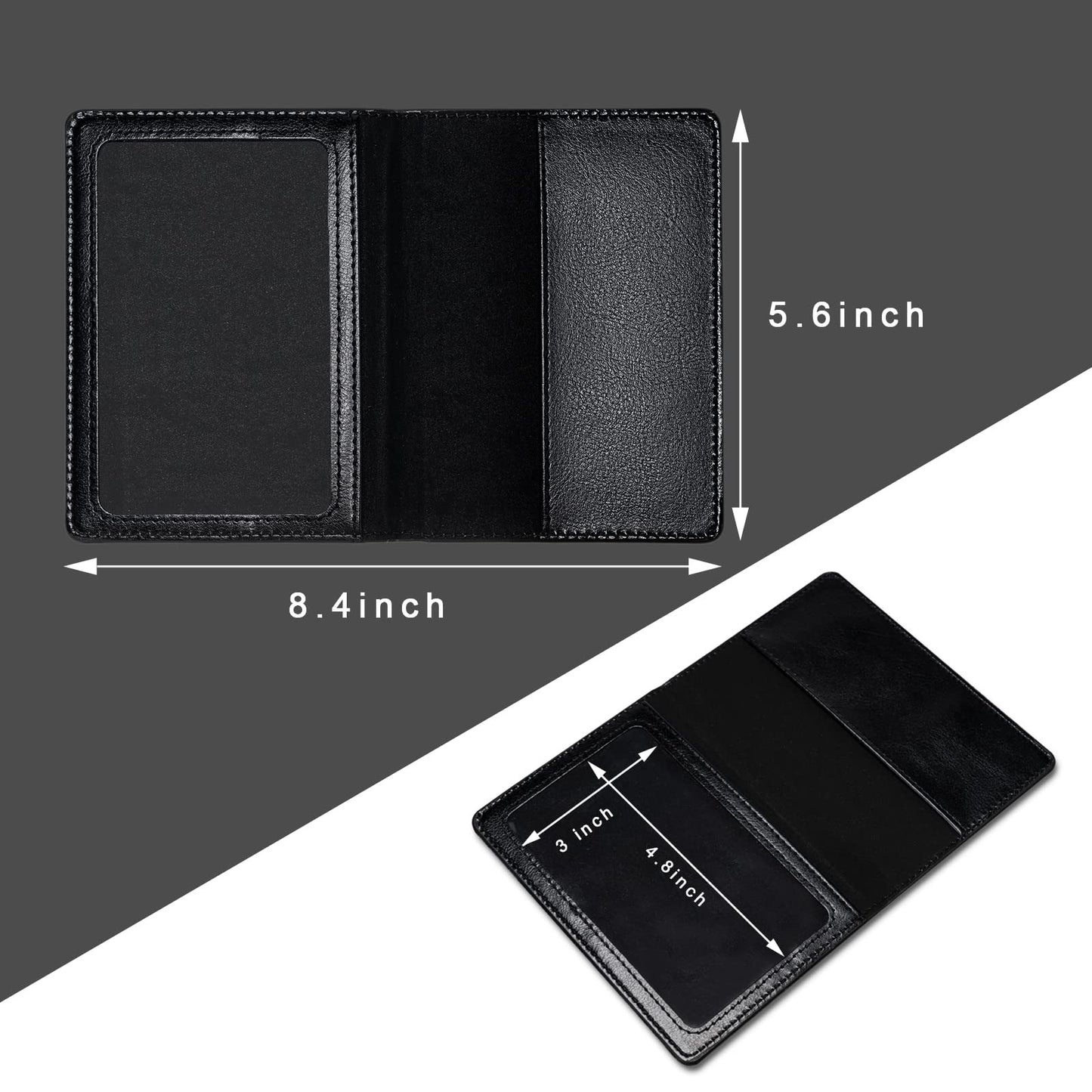 Honmein 2 Pcs Passport holders，Ultra Slim passport wallet，PU Leather Passport Cover for Women and Men