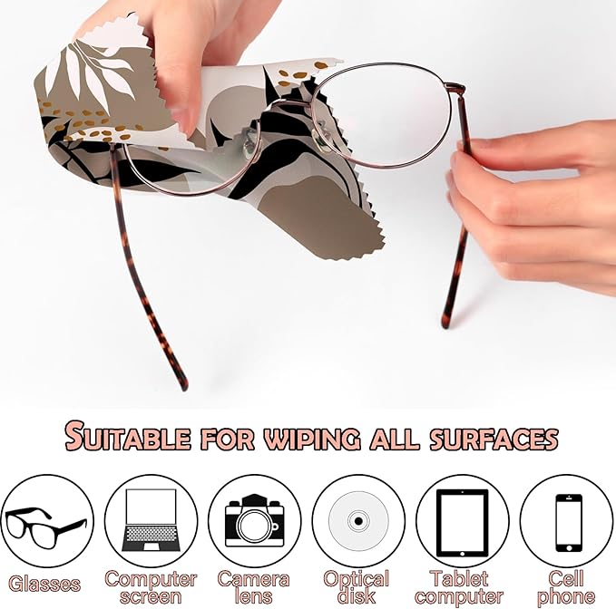6 PCS Glasses Cleaning Cloth Eyeglass Cleaning Cloth Lens Eyeglasses Microfiber