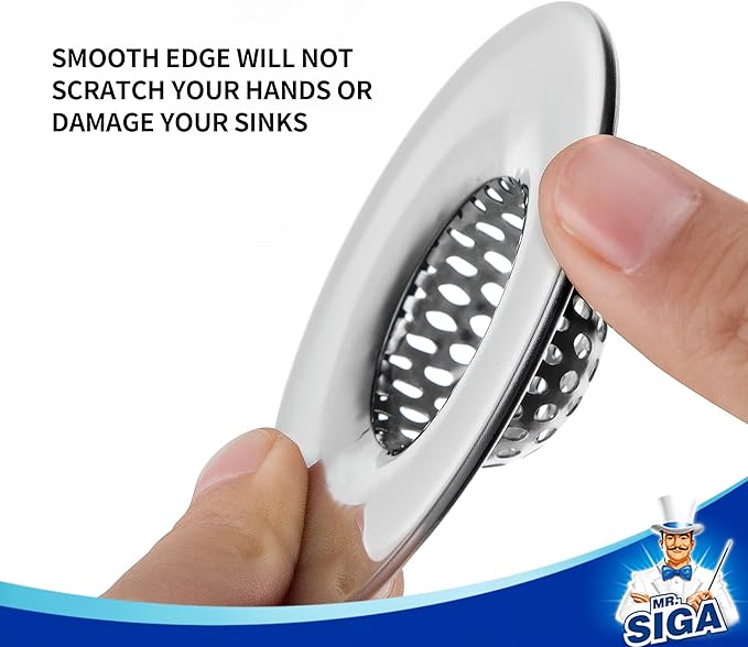 MR.SIGA Bathroom Sink Strainer, Bathtub Lavatory Sink Drain Strainer Hair