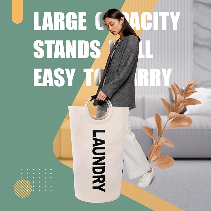 Caroeas 100L Laundry Basket, Large Laundry Hamper, Laundry Bag