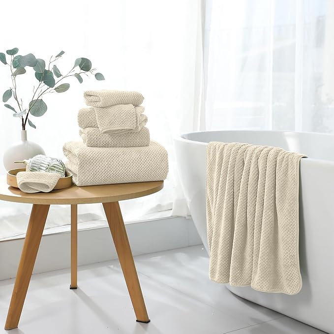 Extra Large Bath Towel Set of 4, Oversized Bath Sheet Super Soft Highly