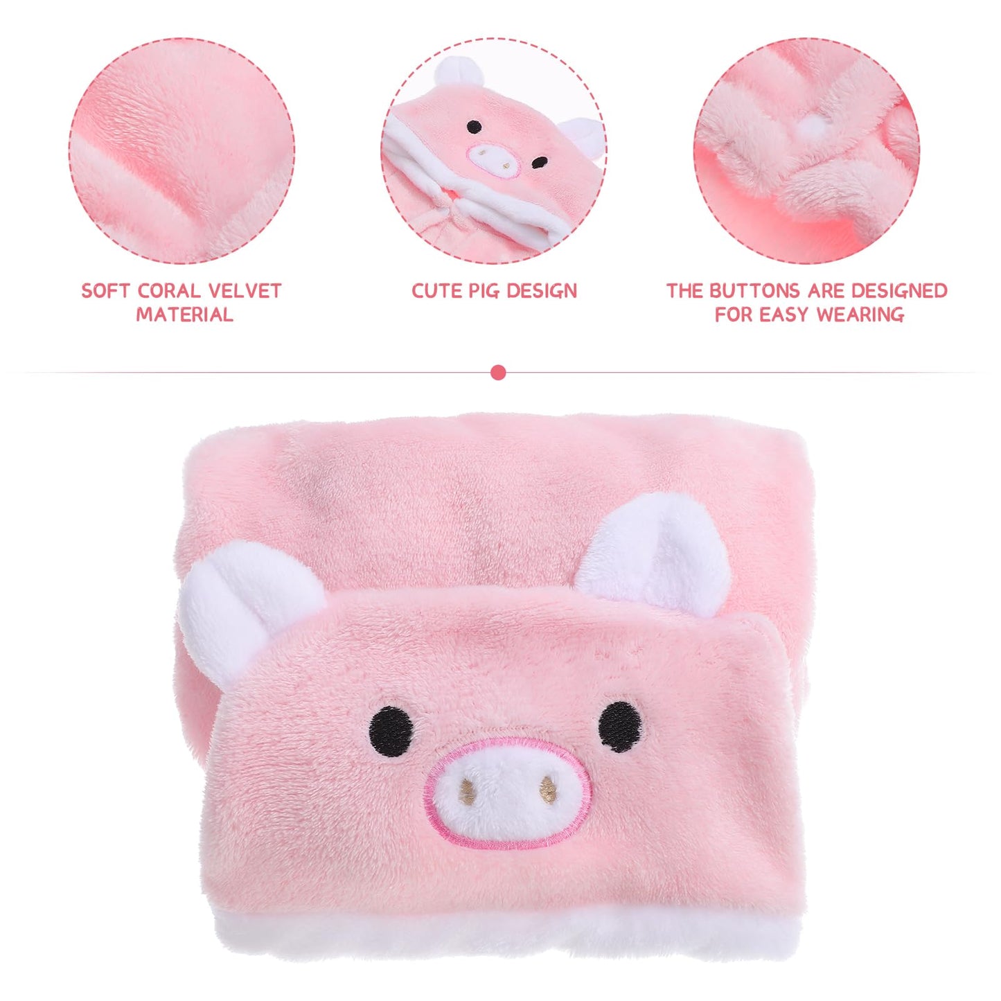 POPETPOP Small Pig Dog Costume, Cute Pink Pig Design Warm Hoodies for Dogs Cats, Halloween Christmas Cosplay Pig Dog Costume for Teacup Chihuahua, XXL
