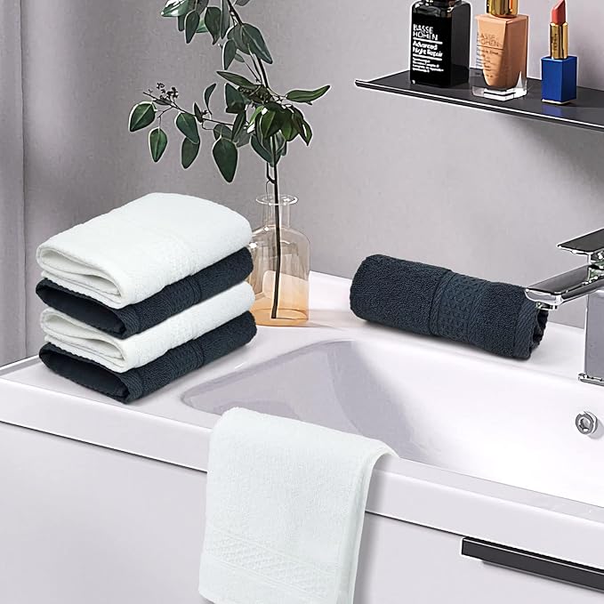 Cleanbear Extra Soft Wash Cloths Washcloths Set 6-Pack 13 x 13 Inches, Highly