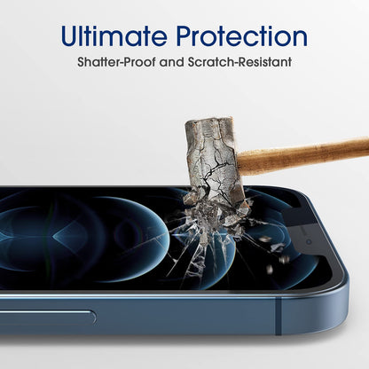 amFilm Easiest Installation OneTouch for iPhone 15 Pro Max Screen Protector [6.7 Inch] Tempered Glass + Camera Lens Protector, Auto-Alignment Tech, Bubble Free, Case Friendly, Anti-Scratch [2+2 Pack]