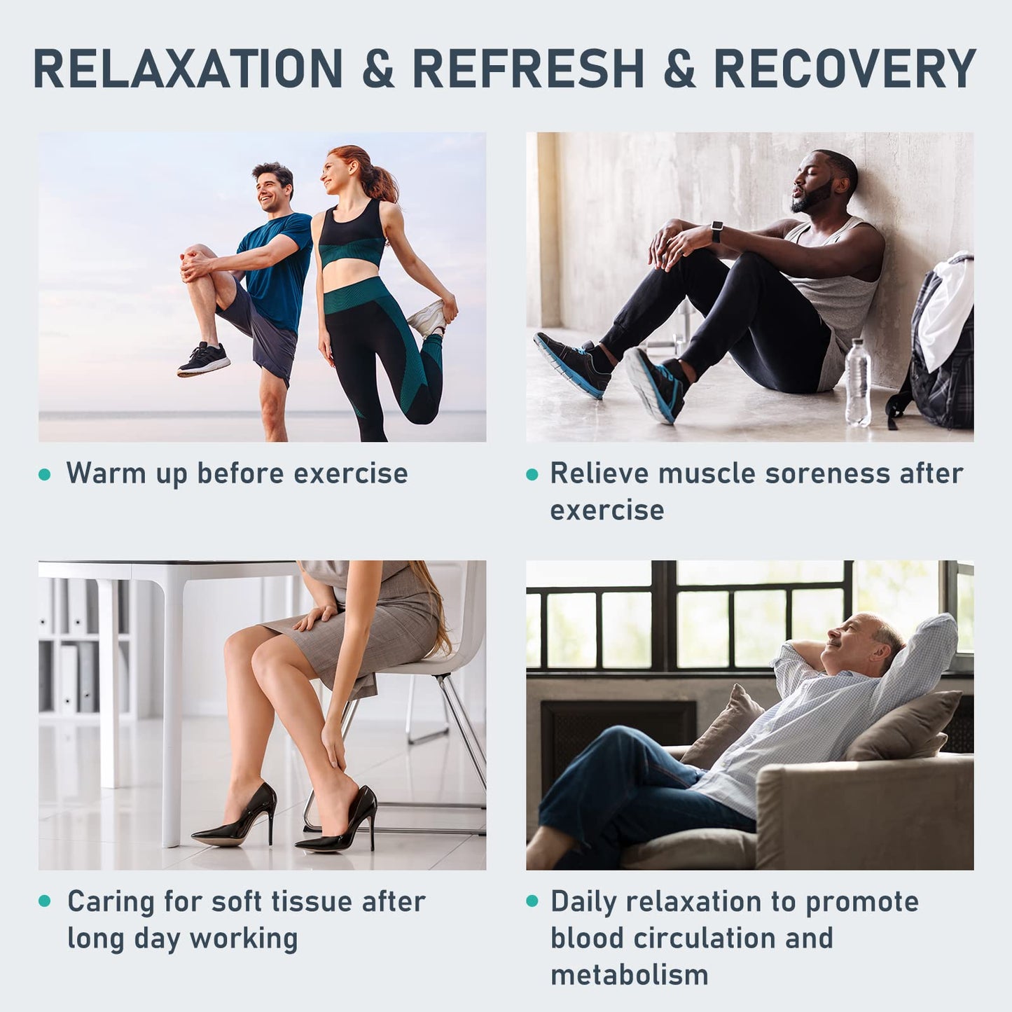 QUINEAR Air Compression Recovery System, Professional Sequential Device for Massage Therapy, Foot and Leg Recovery Boots to Improve Circulation for Athletes, FSA-HSA Eligible (Medium)