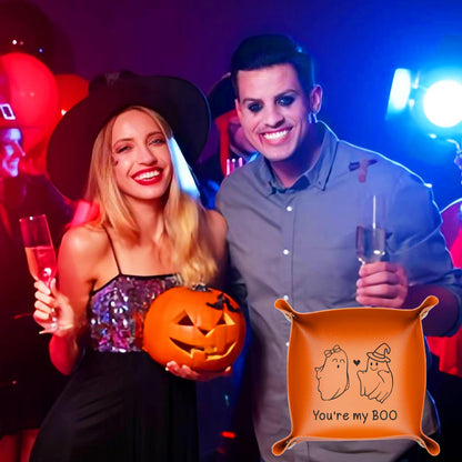 Spooky Valentines Day Gifts for Him Stuff to Put in a Boo Baskets Spooky Gifts for Men Husband Boyfriend Birthday Gift Halloween Decor for Couples Christmas Leather Tray Wicked Merch