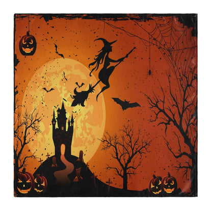 Naanle Halloween Cloth Napkins Dinner Table Napkins Set of 4, Witch Solid Washable Reusable Polyester Napkins with Hemmed Edges for Home Holiday Party Wedding Oversized 20 x 20 in