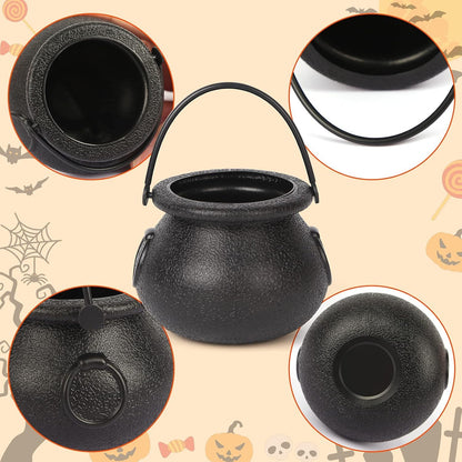 MCPINKY Small Halloween Candy Buckets, 12PCS Mini Portable Pumpkin Bucket Candy Bowl Holders for Kids Trick Or Treat Party Favor