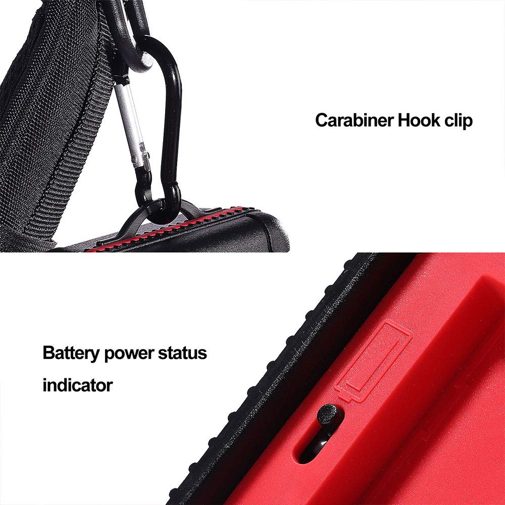 LENSGO Camera Battery Memory Card Case, Memory Card Hard Protector Case Water-Resistant Anti-Shock Compact Camera Battery Card Storage Box for 3 Camera Batteries 3 XQD or 3 CF Cards 6 SD Cards (Red)