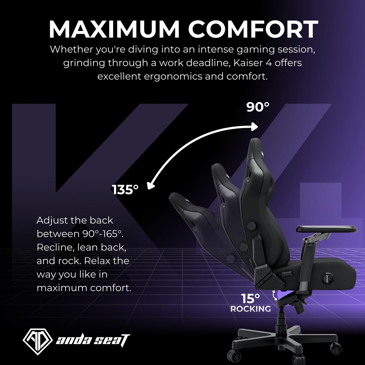Anda Seat Kaiser 4 Large Gaming Chair for Adults - Ergonomic Green PVC Leather Gaming Seat with 6D Armrest, Comfortable Office Chair with Lumbar Support, Heavy Duty Wide Computer Seat