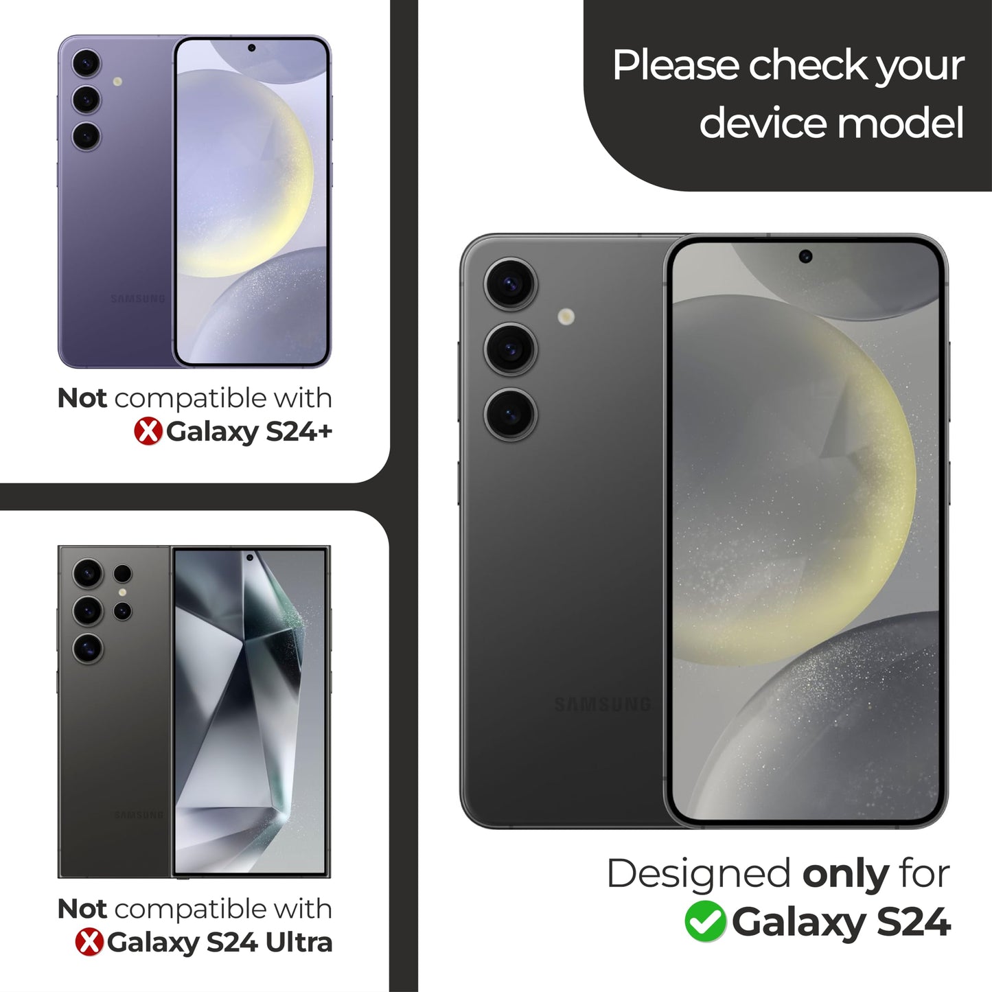 ArmorSuit 2 Pack for Samsung Galaxy S24 Ultra Screen Protector (6.8") Case Friendly MilitaryShield HD Clear Film - Made in USA