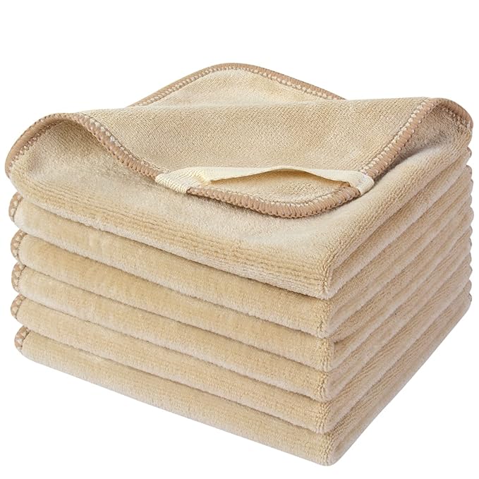 SINLAND Microfiber Facial Cloths Fast Drying Washcloth 12inch x 12inch