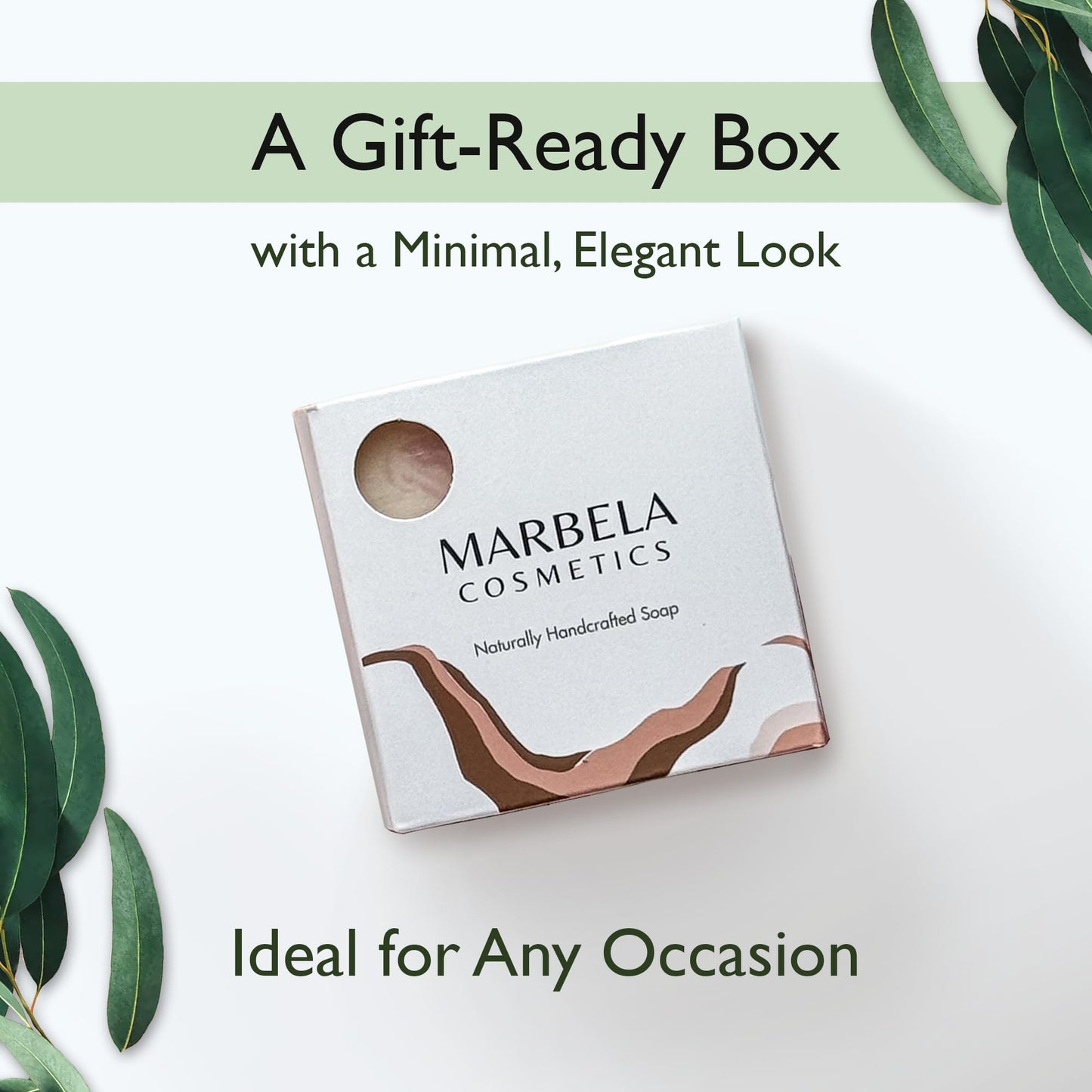 Marbela Cosmetics Handmade Soap Bar - Made in USA, Vegan Friendly, Palm Oil Free, Natural Bar Soap - Face & Body Soap for Daily Skin Care, Moisturizing & Nourishing - 3.5 oz (Himalayan Salts Spring)