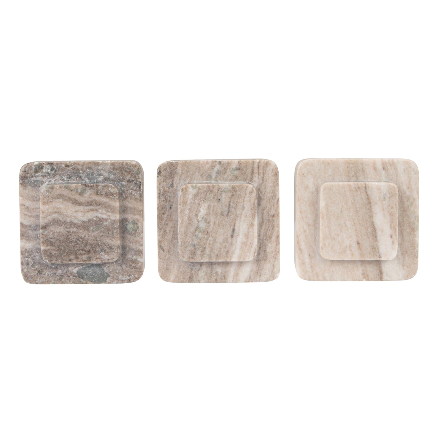 Bloomingville Heavy Duty Marble Bookends, Beige, Set of 2