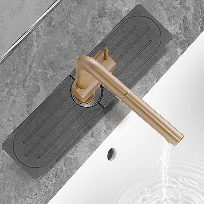 Stone Faucet Mat for Kitchen Sink, Diatomite Fast Drying Absorb Moisture Tray