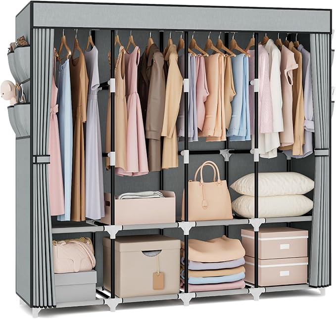 VTRIN Portable Closet for Hanging Clothes 67 Inch Wide Large Capacity Portable