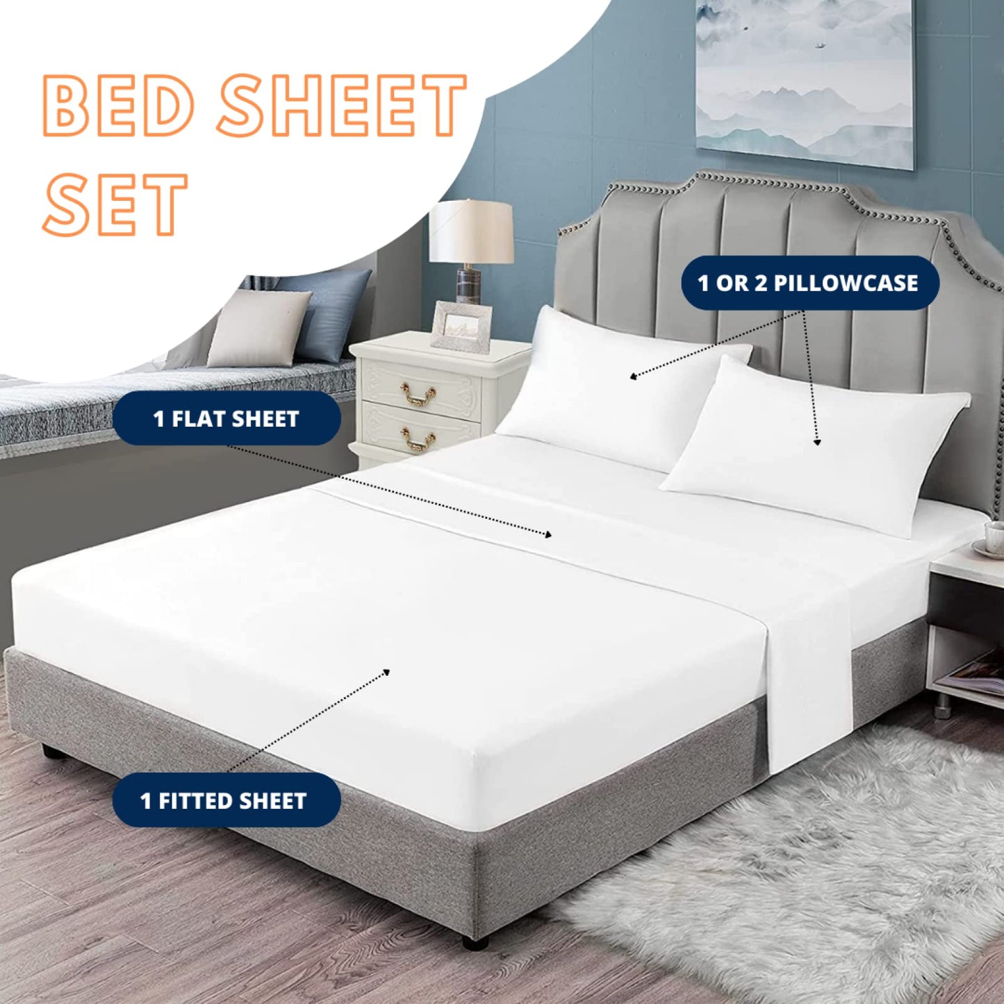 THYUNQ Eagle Sheets Full Size Bed, 3D Animal Bird Pattern Bedding Sheets & Pillowcases - 16 Inch Deep Pocket, Super Soft Microfiber Printed Sheet Set 4 Piece