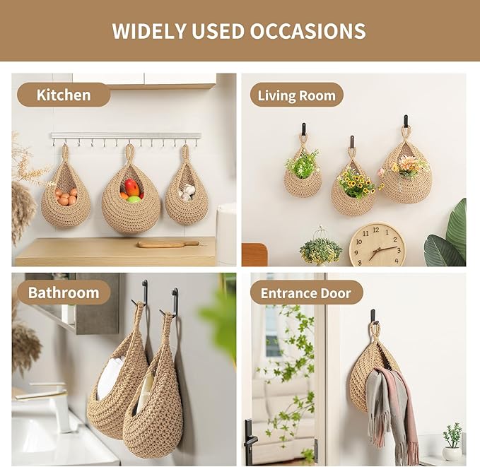 Boho Wall Hanging Fruit Baskets