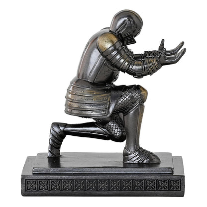 Amoysanli Executive Knight Pen Holder Decorative Resin Pen Holders For Desk Organizer Cool Ornament Gift For Office and Home (Iron)