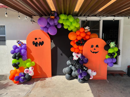 Halloween Balloons, 50pcs 12 inch Orange Black Green Purple Balloons for Halloween Theme Party Supplies Birthday Party Decorations