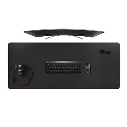 ZORESYN 4XL Oversized Large Mouse Pads (55" x 24") - PU Leather Extended Large Gaming Mousepad Desk Mat - Nonslip Base and Waterproof Desktop Keyboard Extended Mouse Mat (Black, 4XL - Oversized)