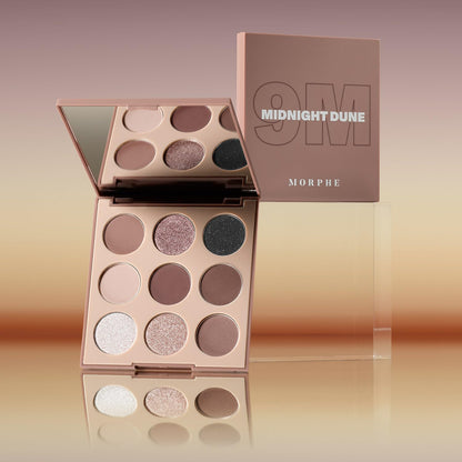 Morphe 9M Midnight Dune Artistry Palette - Cool-Toned Makeup Palette with Matte and Shimmer Finishes - Highly Pigmented Eye Makeup with a Blendable & Buildable Formula (0.35 oz)