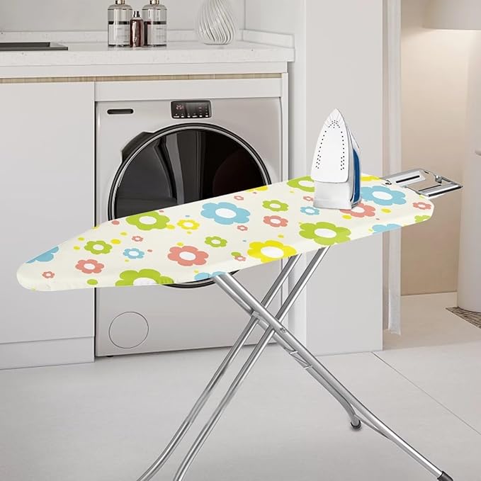 Colorful Hippie Flowers Ironing Board Cover and Pad Soft Fabric Cover
