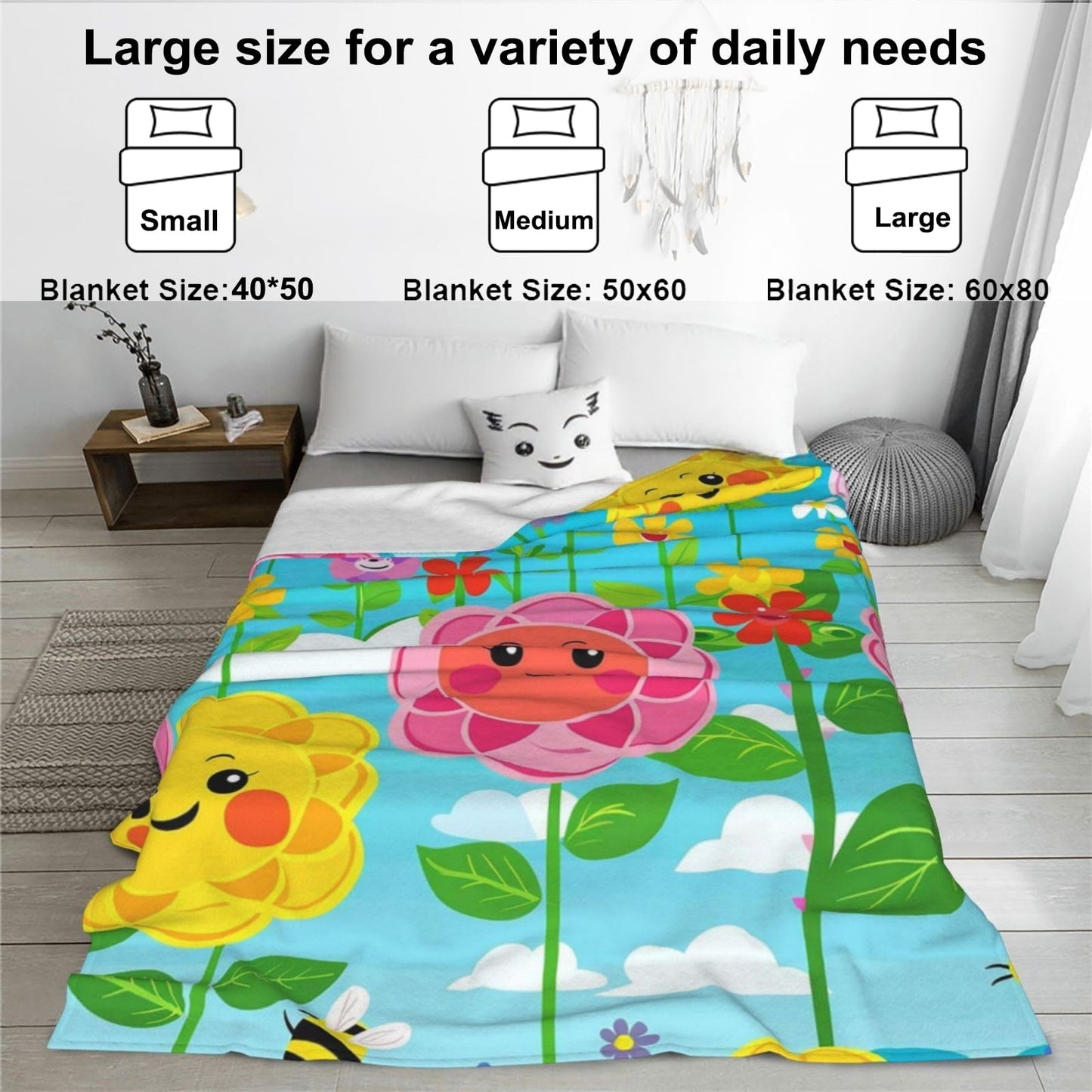 YCUFN Tropical Leaf Flannel Blanket 50"x60" Monstera Palm and Jungle Botanical Lightweight Throw Blankets Birthday for Nature Lovers Office Bedroom Sofa Travel Plant Home Decorate