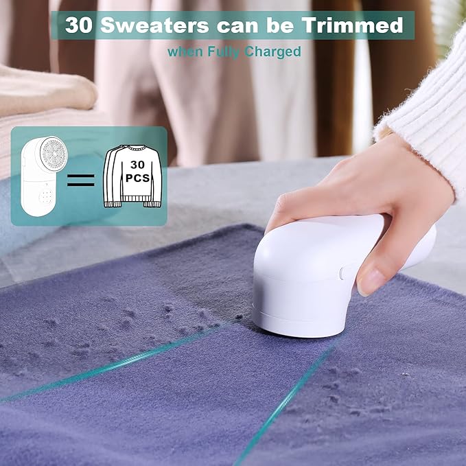 Fabric Shaver, Electric Lint Remover, USB Rechargeable Sweater Shaver, Cordless