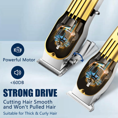 Hair Clippers for Men, Professional Beard Trimmer Mens Shaver Electric Razor Nose Trimmer Kit, Cordless Barber Clippers and Trimmers Set, Hair Cutting Kit, Shaving Machines for Men Grooming Gifts