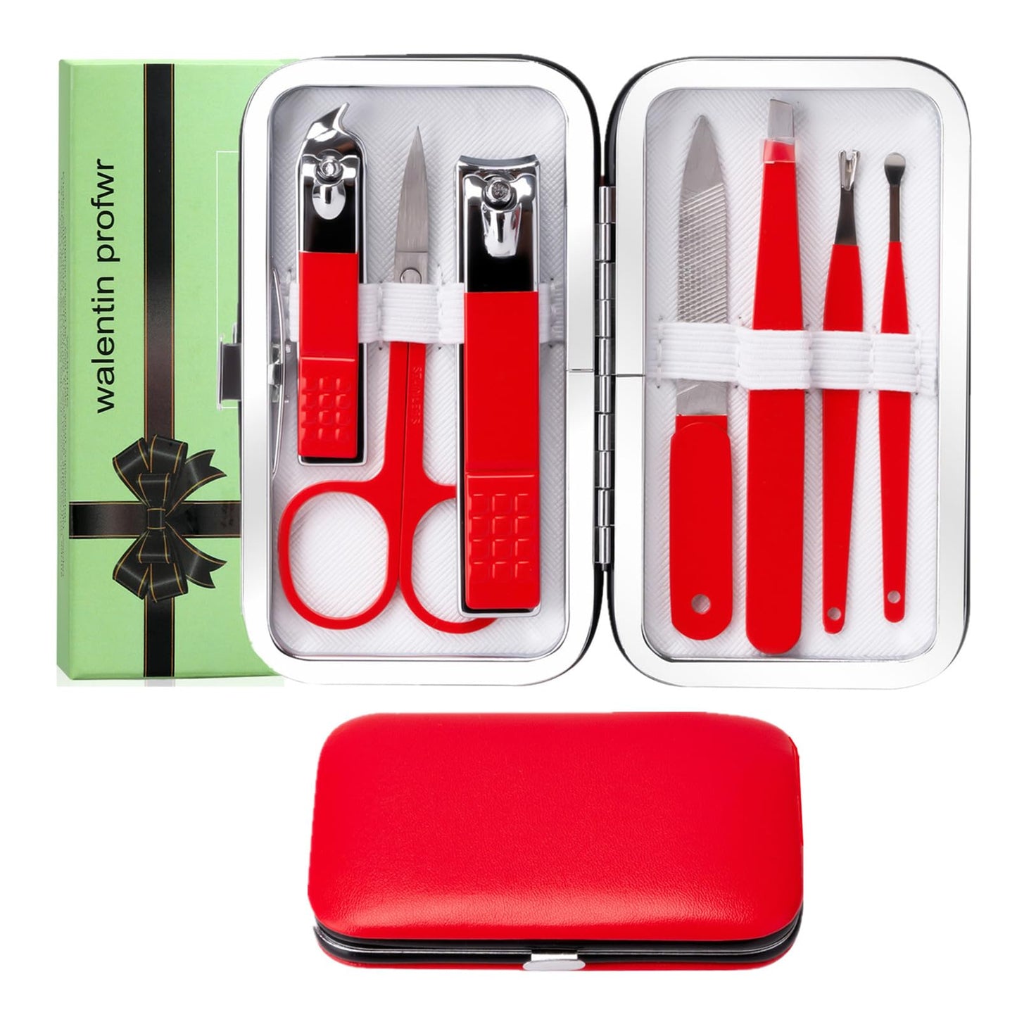 Manicure Set Nail Clipper Set Men Women Nail Clippers Toenail Fingernail Cutters Personal Care Tools Manicure Pedicure Tools with Travel Case Grooming Kit Present for Men Women Family Friends