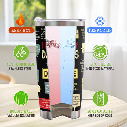 Ulrhpc Christmas Gifts for Dad Men：Dad Joke 20oz Tumbler Birthday Gifts for Dad Men Adults Grandpa Husband Stepfather Present Decorations on Fathers Day Christmas Thankgiving