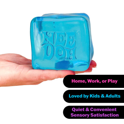 NeeDoh Niceberg - Large Squishy Ice Cube Fidget Toy For Kids, Nee Doh Stress Balls, Sensory Fidgets, Squidgy Toys For Anxiety Relief, Safe Non-Toxic Gel Texture, Age 3 Year Olds +