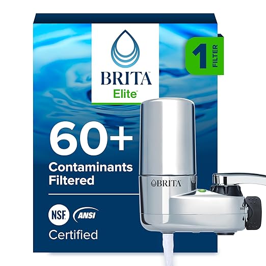 Brita Faucet Mount Water Filter System, No-Wait Filtration, Easy Install