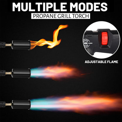 Propane Cooking Torch Head Food Grill Torch Gun Charcoal Wood Grills Lighter Campfire Starter Camp Chef Blow Torch for Cooking Sous Vide Flame Thrower Kitchen Blowtorch BBQ Searing Steak Flamethrower
