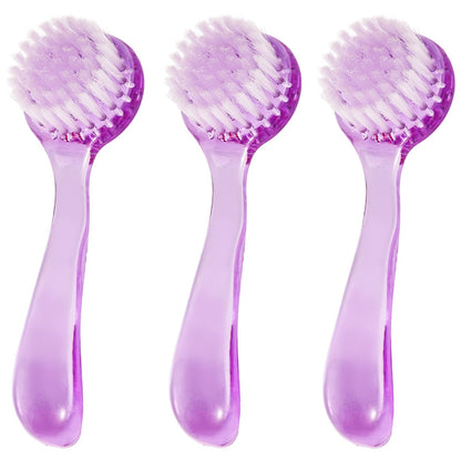 3 Pcs Facial Cleansing Brush, Useekoo Manual Face Brushes for Cleansing and Exfoliating, Face Scrubber to Massage, Deep Pore Exfoliation, Makeup Remove and Skin Care with Soft Bristles