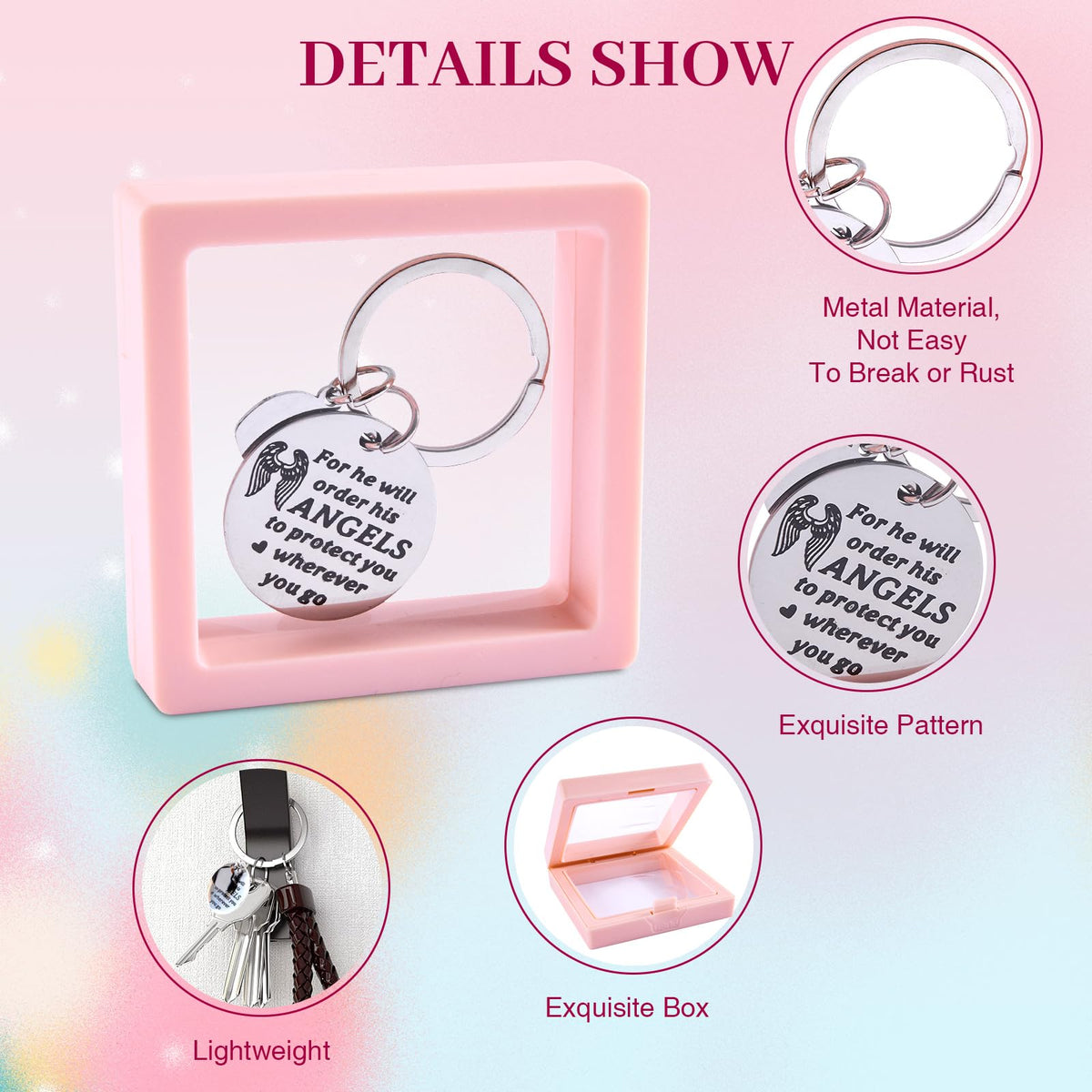 Christian Gifts for Women, 9 PCS Religious Gift Bulk Set Includes 20 oz Tumblern Straw Brush Sock Acrylic Quota Panel Keychain Bracelet Thanks Card Gift Box, Perfect Christmas Faith Gifts for Girls