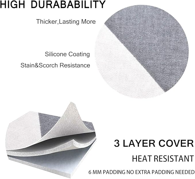 SheeChung 49"x15" Ironing Board Cover and Pad -