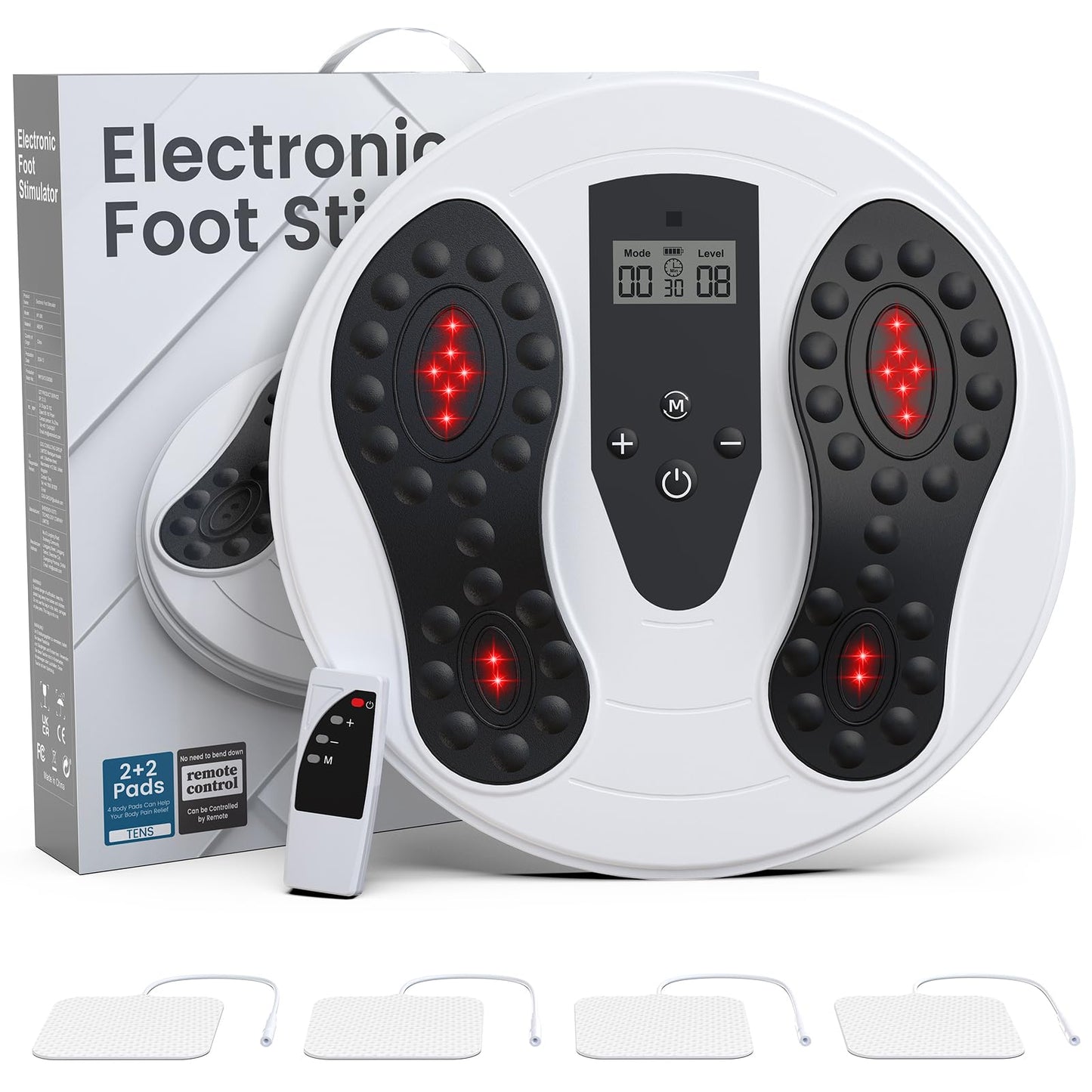 Vonical EMS Foot Massager with Infrared Therapy for Neuropathy,Foot Circulation Stimulator for Pain Relief,10 Modes & 20 Strengths for Plantar Fasciitis,Swelling,Cramps,RLS
