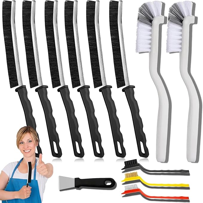 Crevice Cleaning Brush Set, Tight Spaces & More