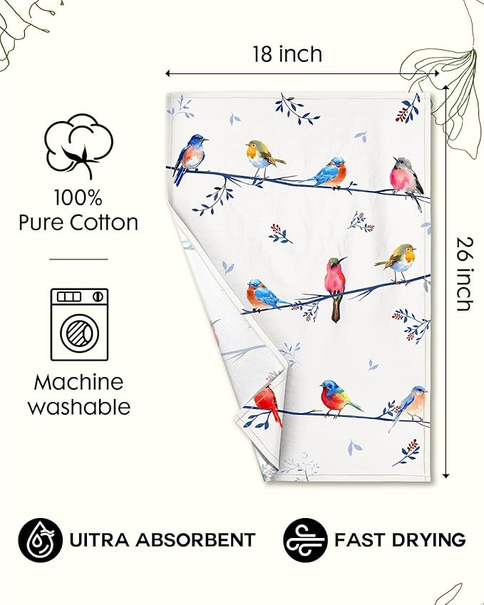 Flour Sack Kitchen Towels Set of 2-18x26 Cotton Dish Towels