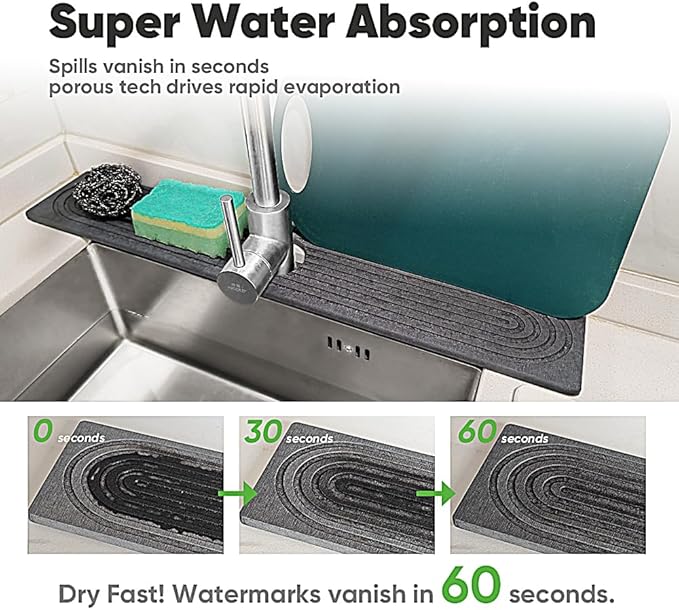 Stone Faucet Mat For Kitchen Sink
