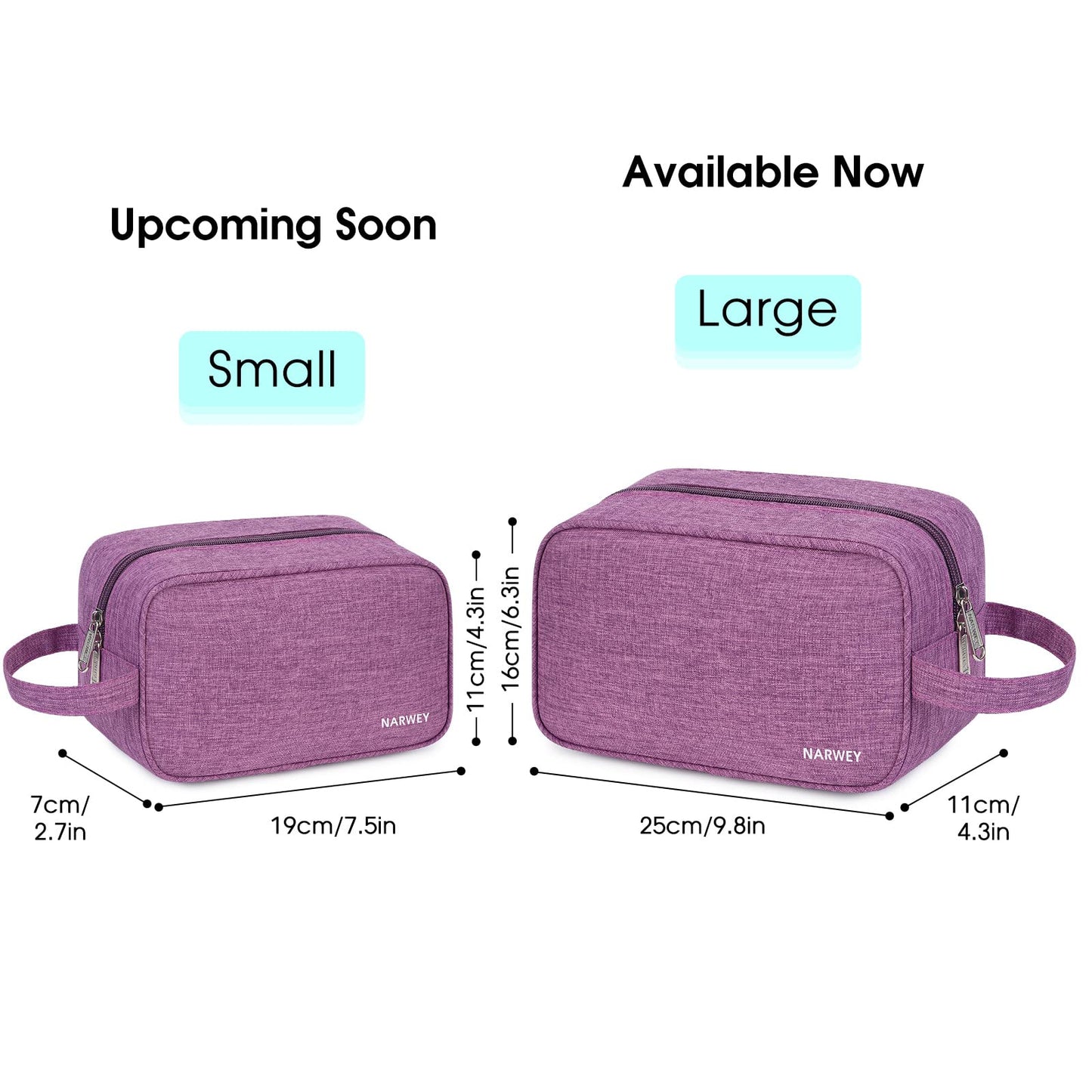 Narwey Travel Toiletry Bag for Women Traveling Dopp Kit Travel Bag for Toiletries Cosmetic Bag Makeup Bag Medicine Bag for Traveling (Dark Purple)