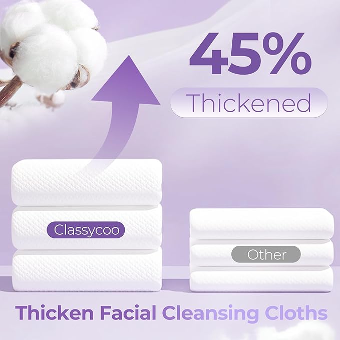 Classycoo XL Compressed Towel Tablets- 50 PCS Disposable Face Towelettes