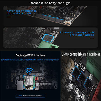 BIGTREETECH SKR 2 Control Board with 5 TMC2208 UART for 3D Printer Upgrade Based on SKR V1.4 Turbo Mianboard Compatible with Marlin RepRapFirmware Support TFT35 Display 12864 Screen (STM32F429VGT6)
