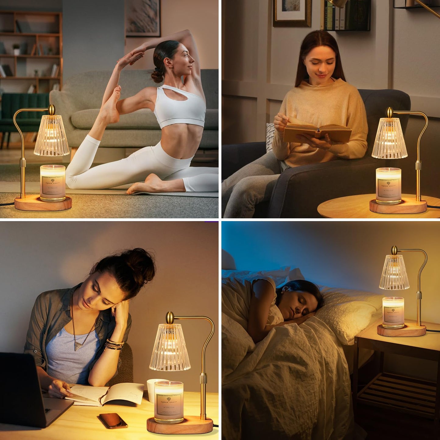 Engpure Candle Warmer Lamp with Timer and Dimmer Adjustable Height for Home Room Decor, Brithday Gifts for Women, Candle Warmer for Scented Jar Candles Mother's Day Gifts